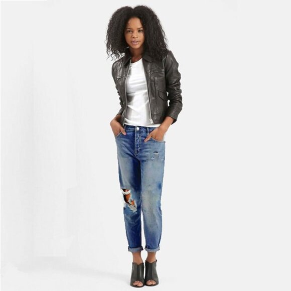 Topshop Denim - 2/$30 Topshop Moto Hayden High Rise Rip Boyfriend Loose  Straight MDT 26 #9283